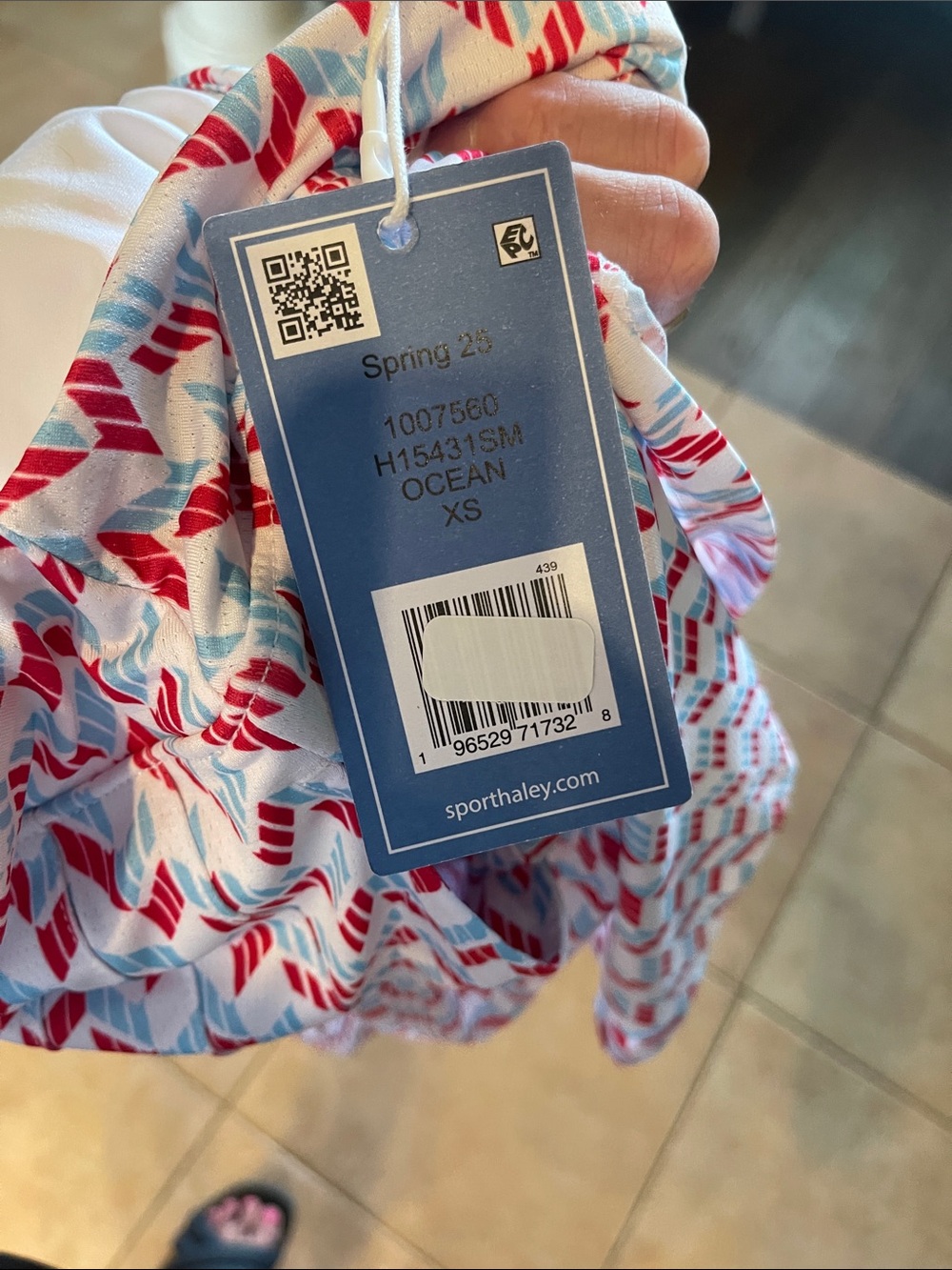 Sport Haley Chevron Print Skort - Red, Blue, White - Picture 6 of 6